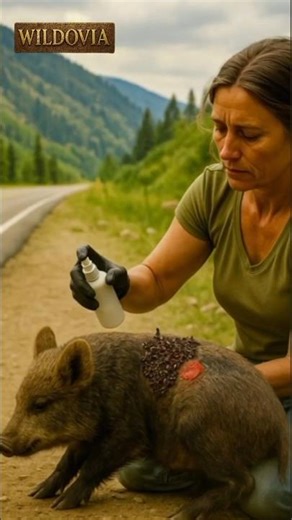 A Woman Saves an Injured Wild Boar 🐗| Real Rescue in Nature #AnimalRescue #KindnessToAnimals
