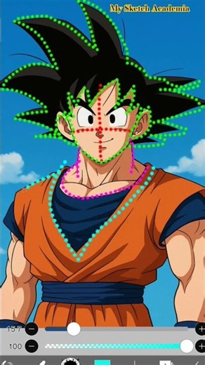 Easy Goku Drawing ✏️ | Dragon Ball Anime | Asmr Drawing#art #shorts #goku #dragonball