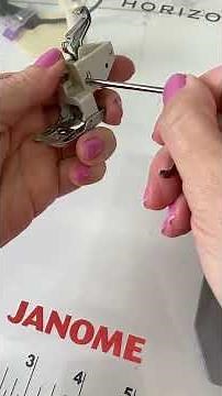 Using a walking foot presser foot with guide - Janome
