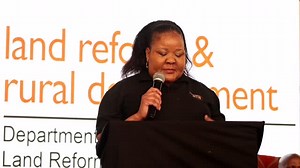 Mayor of the Bojanala District Municipality, Cllr Suzan Nthangeni welcoming land reform stakeholders during the Communal Property Associations engagement with the @dlrrd in Rustenburg, North West Province. | Department of Land Reform and Rural Development