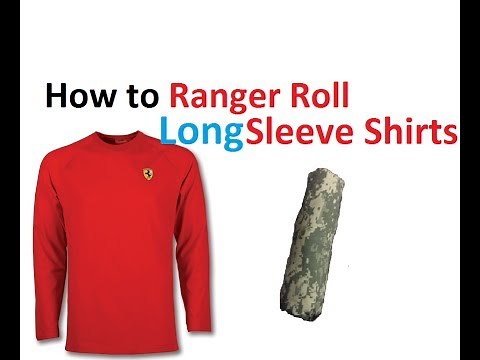 How to Ranger Roll Long Sleeve Shirts Army Combat Uniform for Packing and Basic Training