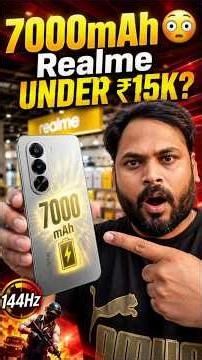 Realme P4x 5G 🔥 7000mAh Battery + 144Hz Display Under ₹15,000 #realme #smartphone