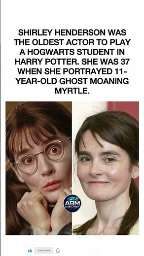 She Was 37 Playing a 14-Year-Old in Harry Potter 😳 #ShirleyHenderson #MoaningMyrtle #HarryPotter