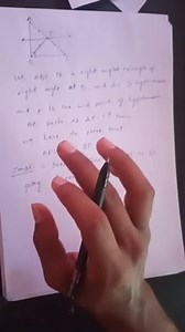 Prove that in a right-angled triangle, the mid-point or the hyp... | Filo