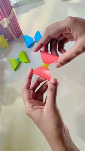 DIY paper bow tie ideas🎀🥰#diy#craft#shorts #youtubeshorts