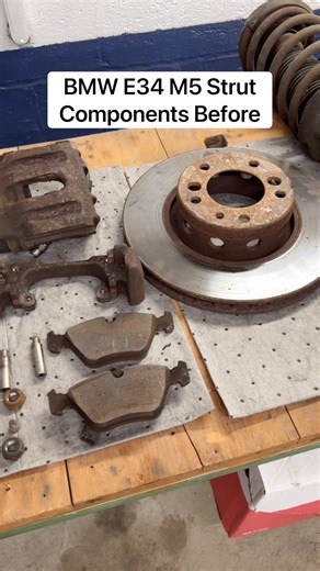 6.1K views · 63 reactions | BMW E34 M5 Strut Components Before and After #bmw #cars #automotive #automobile #diy #restoration #mechanic | WeWrench | Facebook
