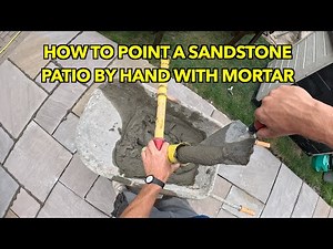 Indian sandstone patio mortar pointing