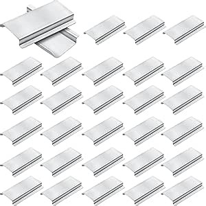 ​Universal Aluminum Window Screen Pull Tabs Replacement, 30-Pack Durable UV-Resistant Breakage-Proof Flat Groove (C-Shaped) Clip Tabs - Better Than Plastic​