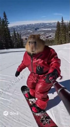 Capybara in a Shiny Red Suit Breaks the Laws of Physics