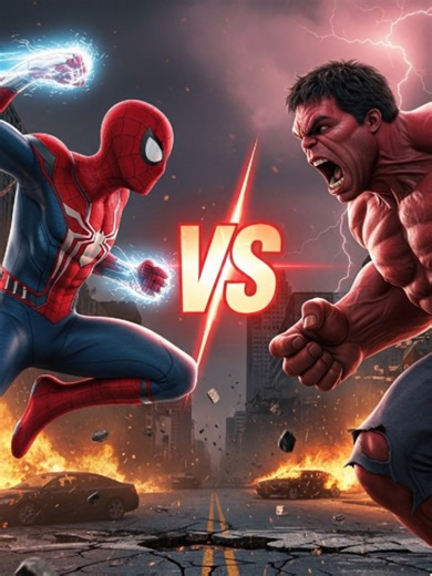 Spider-Man Takes on Red Hulk: Epic Showdown