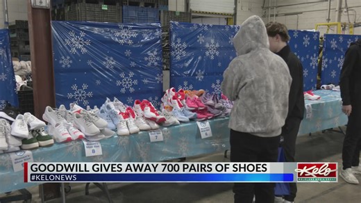 Goodwill gives 700 pairs of shoes to local kids