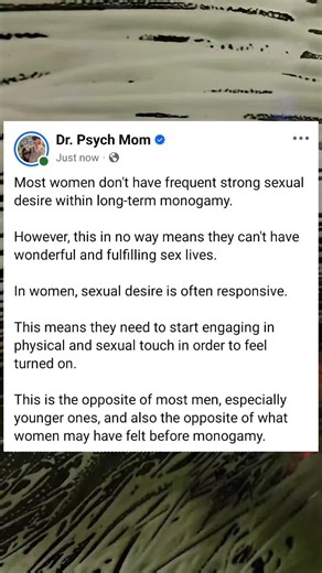 One common misconception that I help couples clear up in marital therapy is that women and men should both be turned on prior to sex. This makes no sense if you have ever been a woman. For women in monogamous relationships, waiting until you are turned on to even start to have sex means you’ll be waiting until you ovulate at the same moment as you see a hot guy at the gym, so basically you’ll be having sex once every other month. If this sounds like a recipe for disconnection and eventual divorc