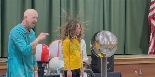 St. Peter School celebrates STEM Lab anniversary with Extreme Science Assembly