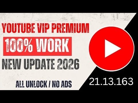 New Version!! YouTube VIP Premium Mod Terbaru 2026 Unlocked Premium √ Tanpa Iklan √ Quality HD 4K