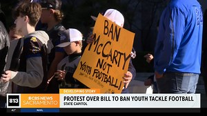 YOUTH TACKLE FOOTBALL UPDATE Governor Newsom will NOT sign a bill to ban youth tackle football in the State. Newsom said parents should have the freedom to decide which sports are most appropriate for their children. Assembly member Kevin McCarty who introduced the AB 737 -- citing safety concerns for our youth -- announced he would no longer pursue the bill. | Dina Kupfer | Facebook