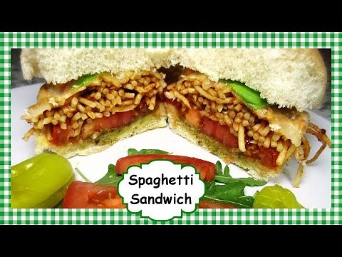 Spaghetti Sandwich Recipe ~ Spaghetti Sandwich using Leftover Spaghetti