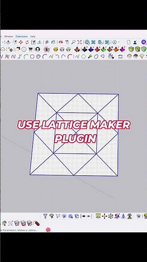 how to create a lattice in one click of selected faces / plugin tutorial