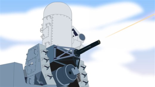 The Phalanx CIWS is a U.S. Navy radar-guided 20mm Gatling gun system designed as a ship's last line of defense against incoming missiles, aircraft, drones, and small boats. Development began in the 1970s by General Dynamics (later Raytheon) to counter sea-skimming anti-ship missiles; the Block 0 entered service in 1980 on USS Coral Sea, firing 3,000-4,500 rounds per minute with full radar search, track, and auto-engage capability. Upgraded versions like Block 1B added FLIR sensors for surface th