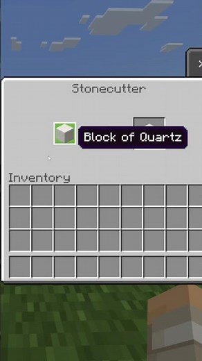 How to Make Quartz Stairs With a Stone Cutter in Minecraft #Shorts