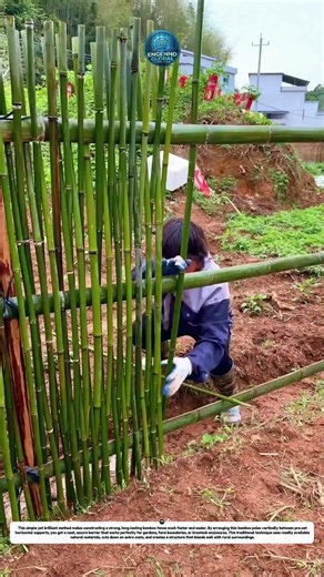 Genius Bamboo Fence Building Hack 🎋