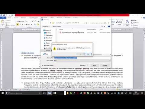 Convertire un file word in pdf