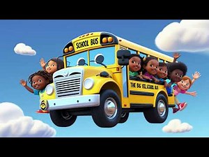 The Big Yellow School Bus Goes Round and Round | Wheels-In-Motion Song for Kids