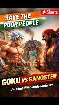 Goku vs The Train Gangster | Save the Poor People Mission #shorts