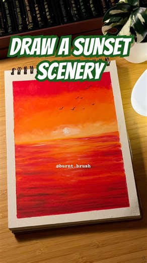Draw a scenery with oil pastels #beginnerarttips #oilpastel #arttutorial