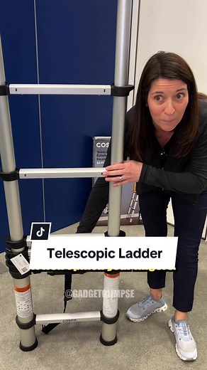 Level Up Your DIY Game with the Cosco SmartClose Telescopic Ladder! 🛠️ From home projects to pro jobs, this ladder has you covered wit pinch-free SmartClose technology, and a 300 lb capacity. Safe, durable, and compact—it's the perfect tool for any job! 🔩✨ #DIY #Ladder #HomeImprovement #DIYProjects #SafetyFirst