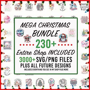Christmas Bundle Png & Svg, 230  Files   All Future Christmas Designs, Entire Shop Bundle, Christmas Png, Christmas Svg, Merry Christmas Png - Etsy