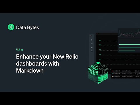 Enhance your New Relic dashboards with Markdown