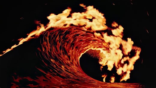 Flame, Wave, Tsunami. Free Stock Video