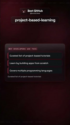 Build Real Apps Fast! Project-Based Learning 🚀 #github