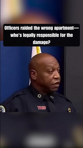 Officers raided the wrong apartment who's legally responsible for the damage?
