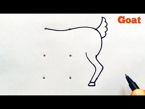 How to Draw a Goat Using 9 Dots | Learn to Draw a Goat Easily