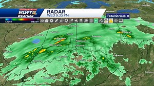 Snow showing up on radar... Note brighter color stripes north of the Ohio River. Radar seeing melting snowflakes that never reach the ground because the last 1000ft of the atmosphere is too warm, so we get a cold rain. #WLWT | WLWT