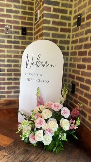DIY Foam Board Panel Entrance Sign for Modern Bridal Shower