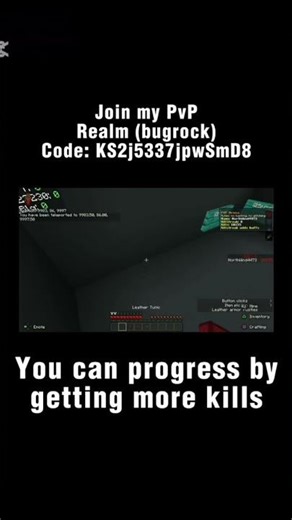 Minecraft PvP realm bedrock #minecraft #realms