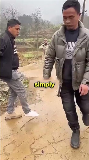 man standing at road then her shoes sliped