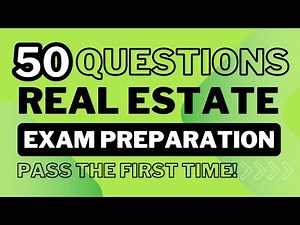 🏡🚀🔥Real Estate Exam 2025: 50 Questions To Pass The Real Estate Exam On The First Try