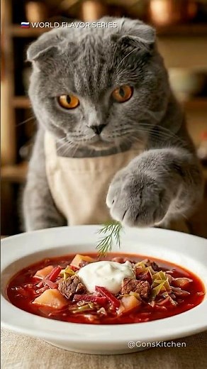 🇺🇦【音フェチ】Classic Beef Borscht / 深紅のボルシチ 🍖❄️ #cookingasmr