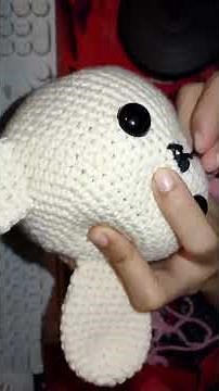 how to sew bunny nose #crochet #sewing #howtosew #amigurumi