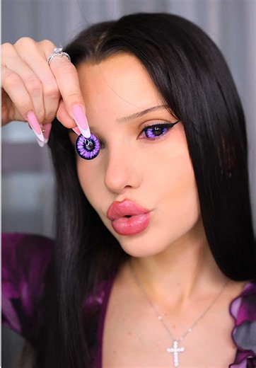 Purple Contact Lenses Try-On – Real Experience