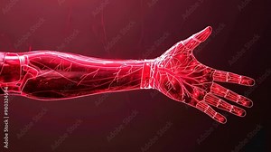 Exploring the intricate design of the human arm with visible internal structures during a detailed anatomical analysis session