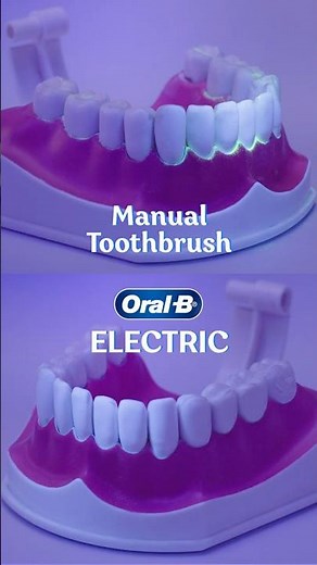 Electric vs Manual Toothbrush – Which Cleans Better? UV (Glow in the Dark!) Test | Oral-B iO
