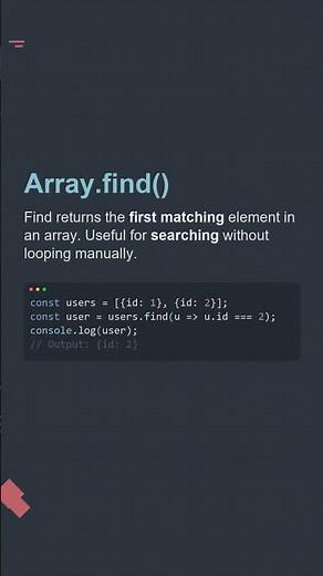 💡 Array.find() | JS Tips Every Developer Should Know #Shorts