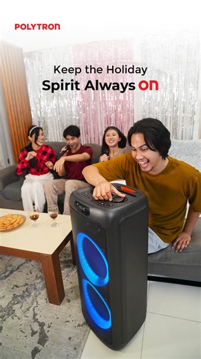 Polytron Audio & Video on Instagram: "Momen kumpul nggak lengkap tanpa musik yang bikin suasana hidup. Dengan Polytron Partymax Speaker Double Woofer 10 Inch, suara lebih menggelegar, bass berasa, dan vibe langsung jadi naik! Tinggal nyalain, semua ikut larut dalam keseruannya. Liburan, kumpul, atau party kecil, semuanya jadi lebih hangat. #Polytron #QualityThatMatters #AlwaysON"