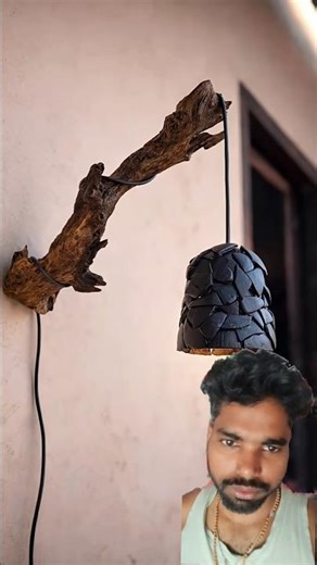 नारियल का छोटा टुकड़ा और एक डब्बा से लैंप #greenscreen
