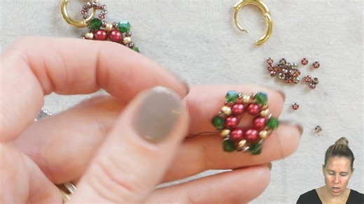 2 Minute Holiday Earrings - DIY Jewelry Making Tutorial by PotomacBeads