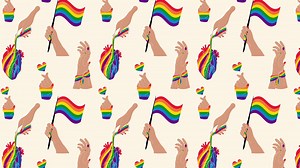 Download Hands showing lgbt heart. Old animation Loop Background.4K video footage for free